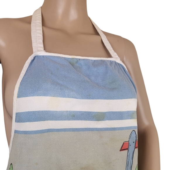 Vintage Farmhouse Chicken Rooster Apron Cute Country Kitchen Cooking Accessory - Picture 2 of 6